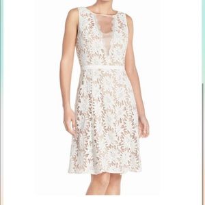 Adrianna Papell floral lace knee length dress